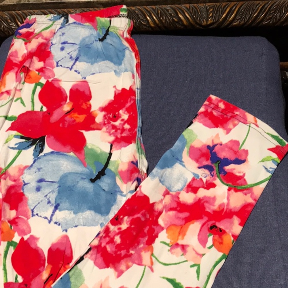 One Size Leggings Floral Print - Picture 2 of 5